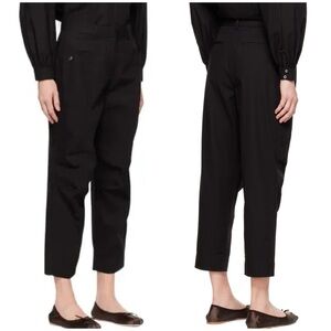 CO Brand Patch Pocket Trouser Pants Black Barrel Cotton Crop Sz 6